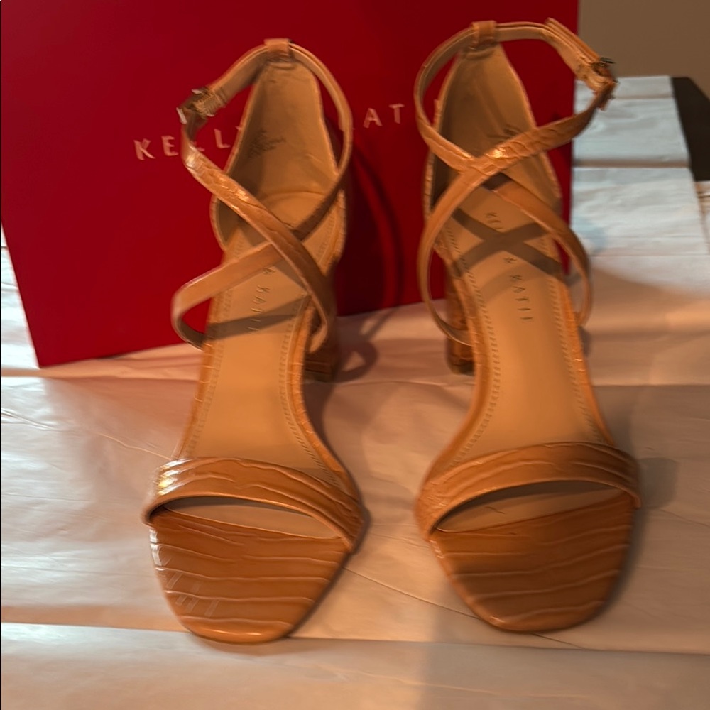 Elegant Tan Strappy Heels